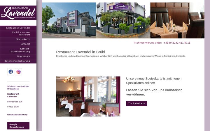 Screenshot of lavendel.restaurant
