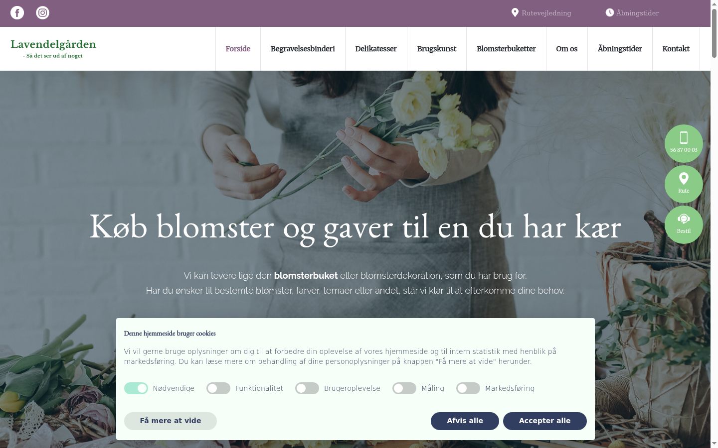 Screenshot van de toestemmingsbanner zoals getoond vóór enige interactie