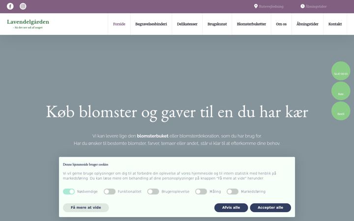 Screenshot of lavendelgaarden.com