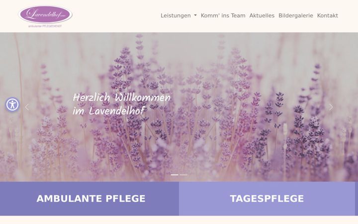 Screenshot of lavendelhof-biw.de