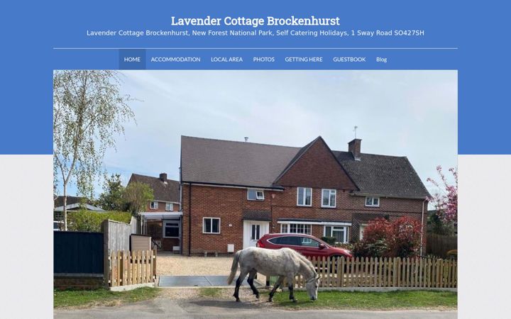 Screenshot of lavendercottagebrockenhurst.co.uk