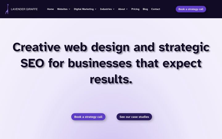 Screenshot of lavendergiraffe.com