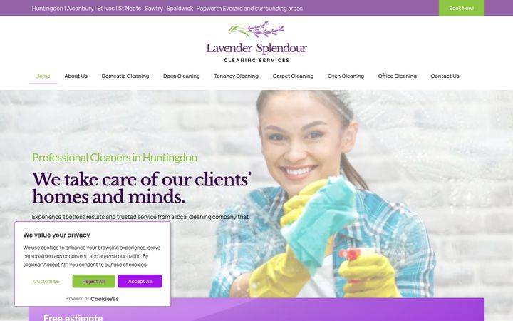 Screenshot of lavendersplendour.co.uk