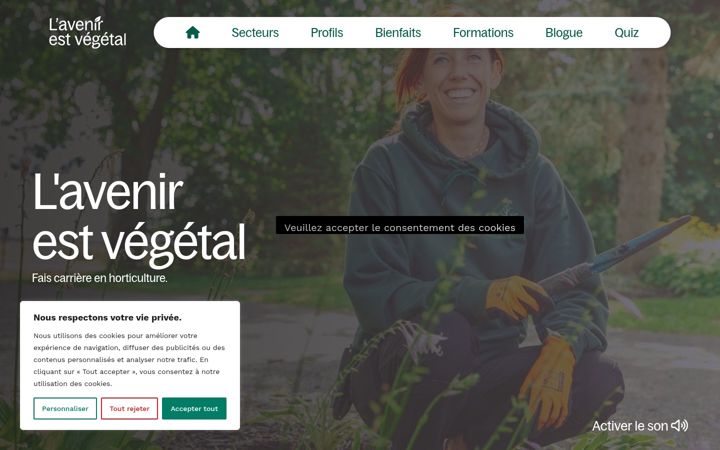 Screenshot of lavenirestvegetal.com