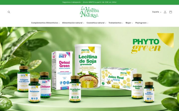 Screenshot of laventananatural.com