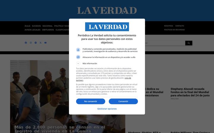 Screenshot of laverdad.com