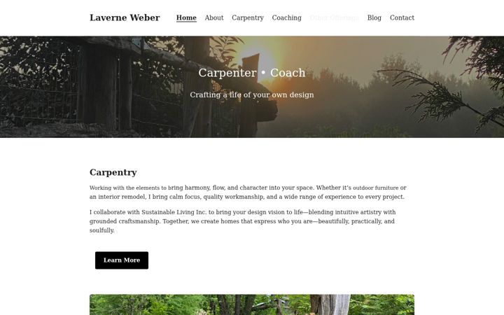Screenshot of laverneweber.com