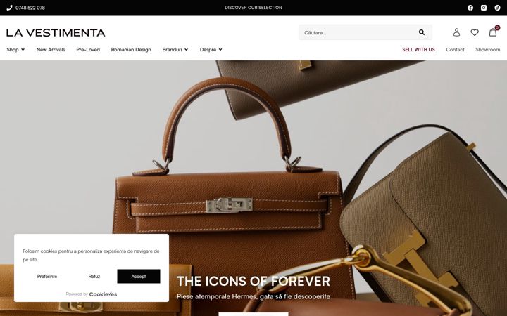 Screenshot of lavestimenta.ro
