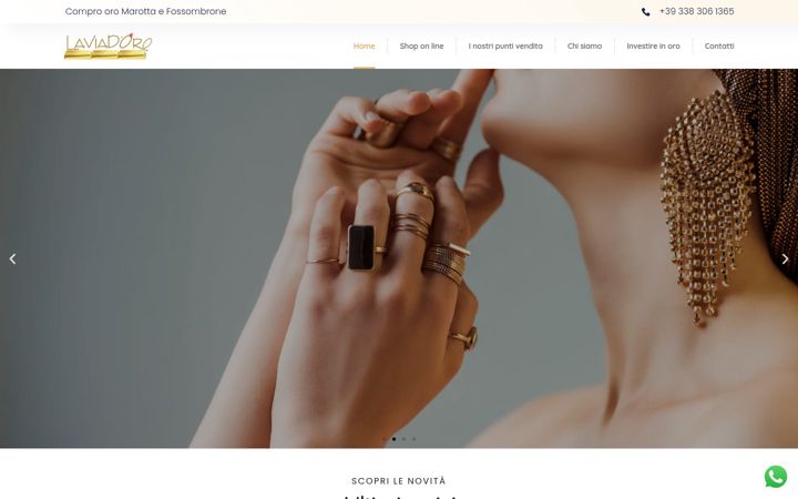 Screenshot of laviadoro.it