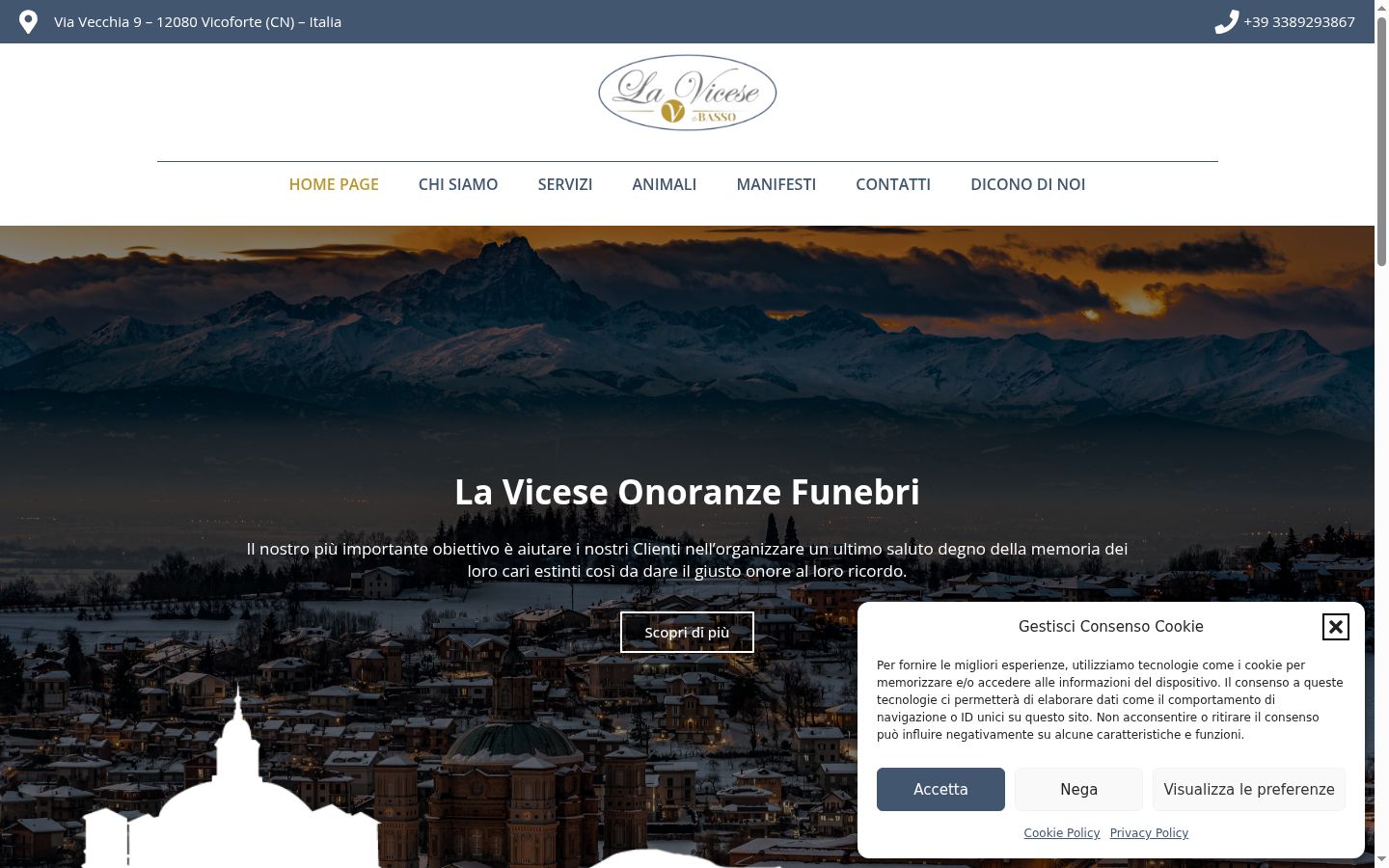 Capture d'écran de la bannière de consentement affichée avant toute interaction