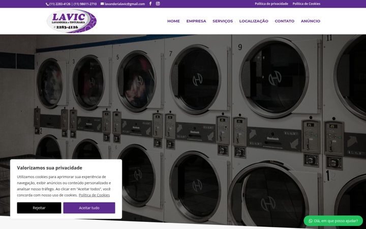 Screenshot of laviclavanderia.com.br