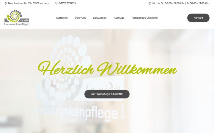 Screenshot of lavida-hauskrankenpflege.de