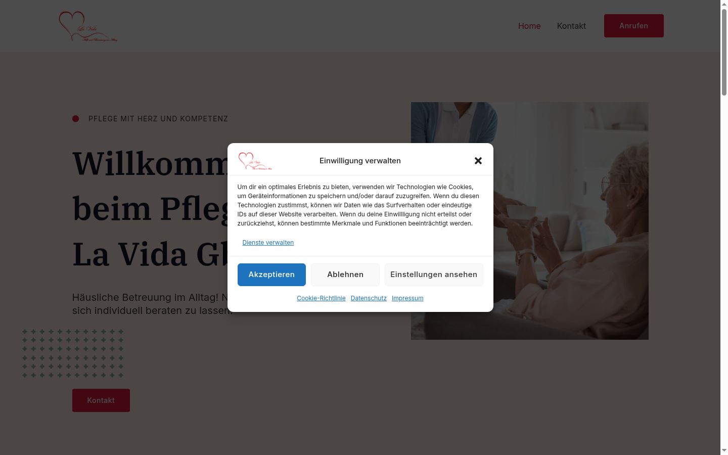 Snímek obrazovky baneru souhlasu zobrazeného před jakoukoli interakcí