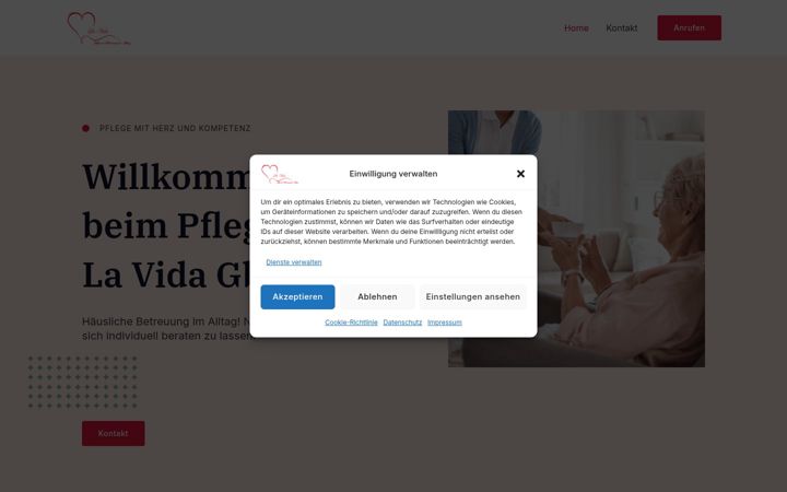 Screenshot of lavida-pflege.de