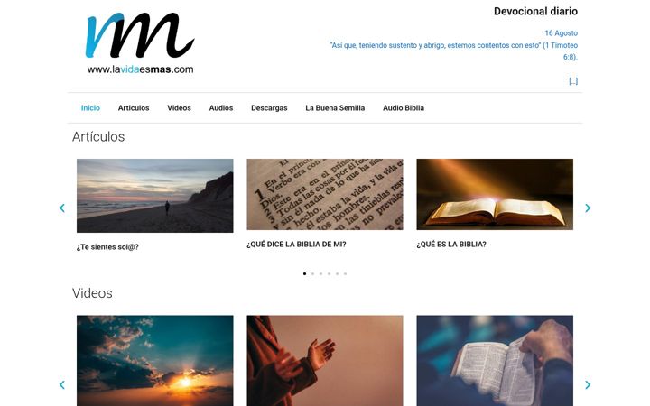 Screenshot of lavidaesmas.com