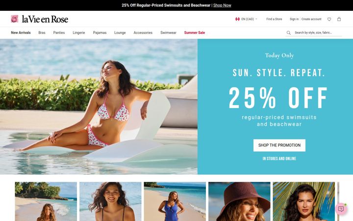 Screenshot of lavieenrose.com