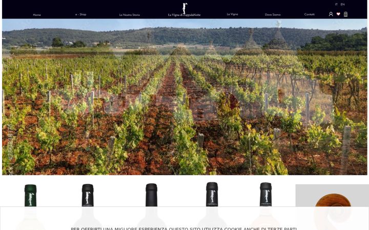 Screenshot of lavignadizappalanotte.com