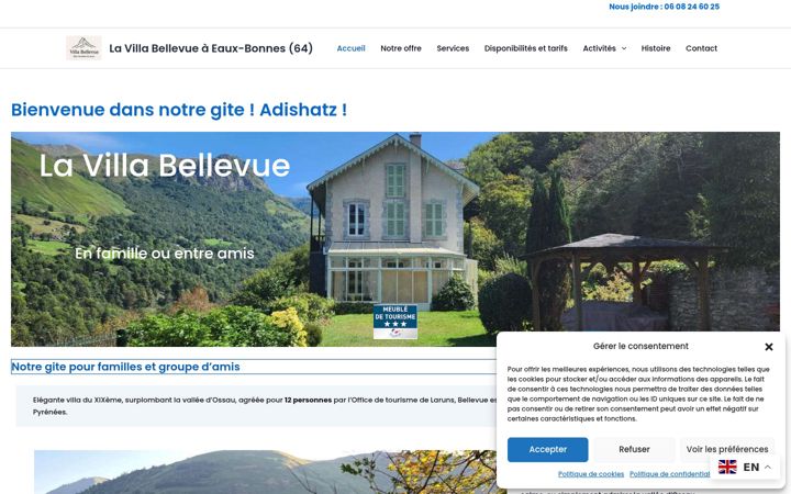 Screenshot of lavillabellevue.fr