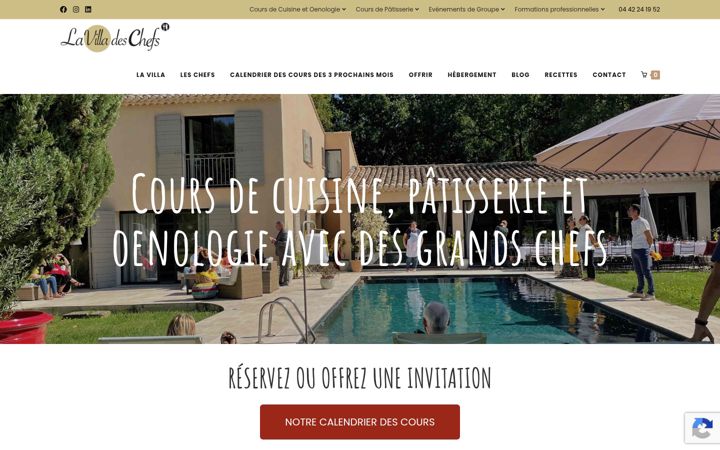 Screenshot of lavilladeschefs.com