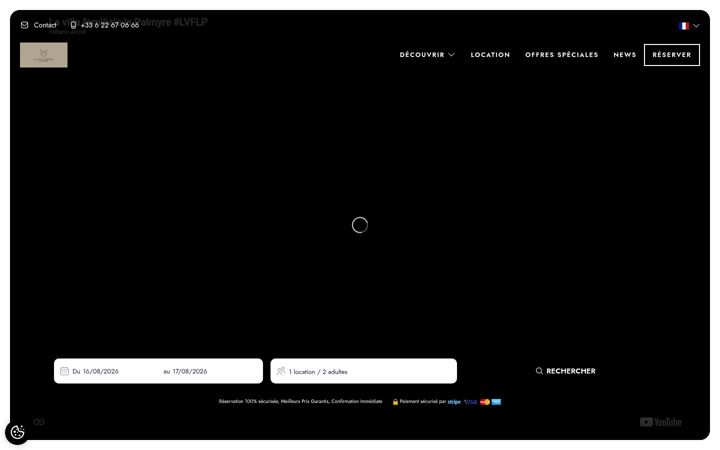Screenshot of lavillafamillalelapalmyre.com