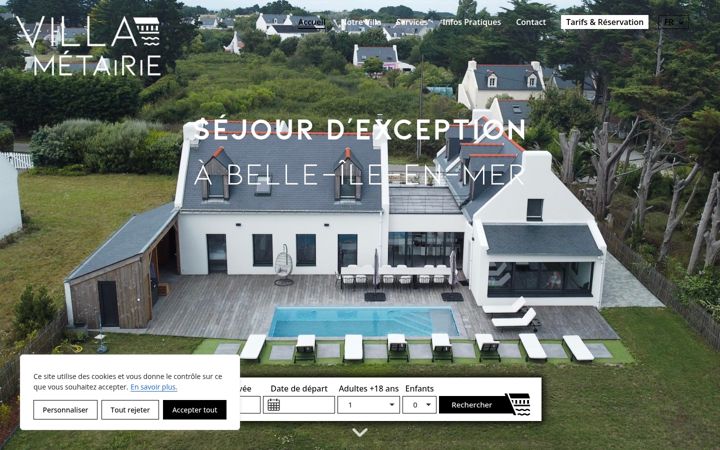 Screenshot of lavillametairie.com