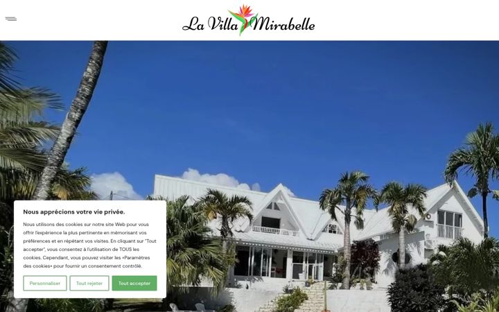 Screenshot of lavillamirabelle-reunion.com