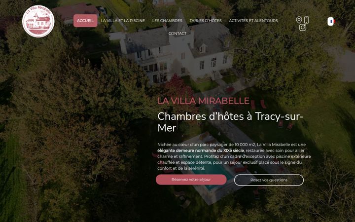 Screenshot of lavillamirabelle.fr