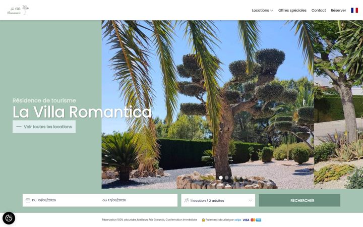 Screenshot of lavillaromantica.fr