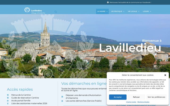 Screenshot of lavilledieu-ardeche.fr