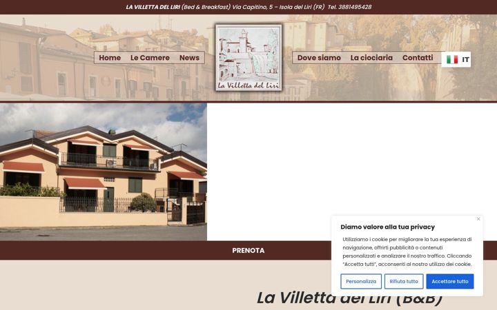 Screenshot of lavillettadelliri.it