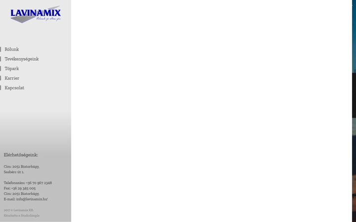 Screenshot of lavinamix.hu