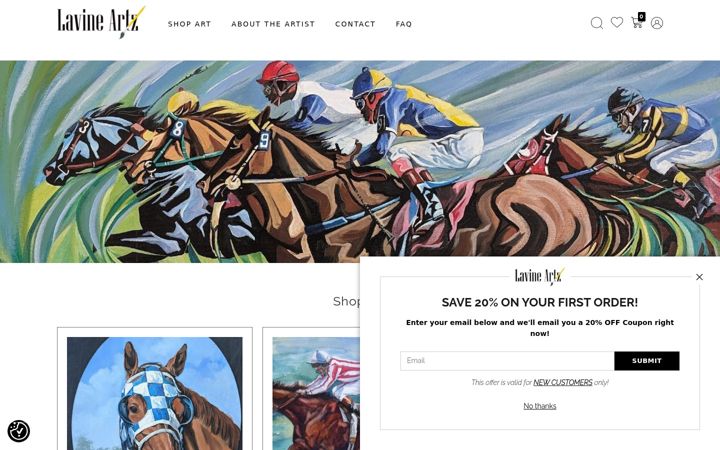 Screenshot of lavineartz.com