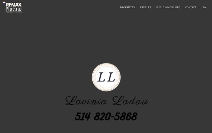 Screenshot of lavinialadau.com