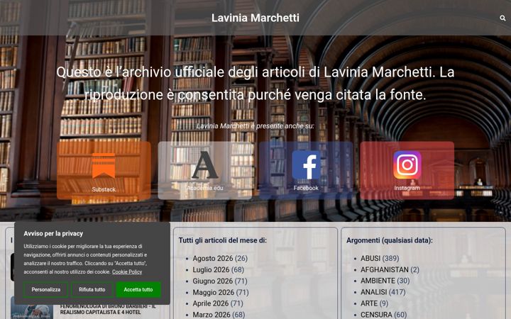 Screenshot of laviniamarchetti.altervista.org