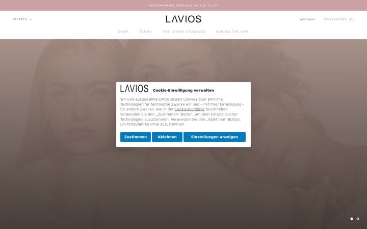 Screenshot of lavios.com