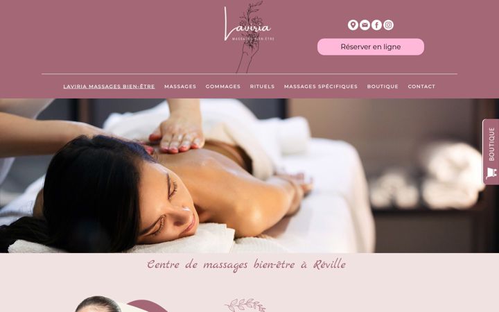 Screenshot of laviria-massagesbienetre.fr