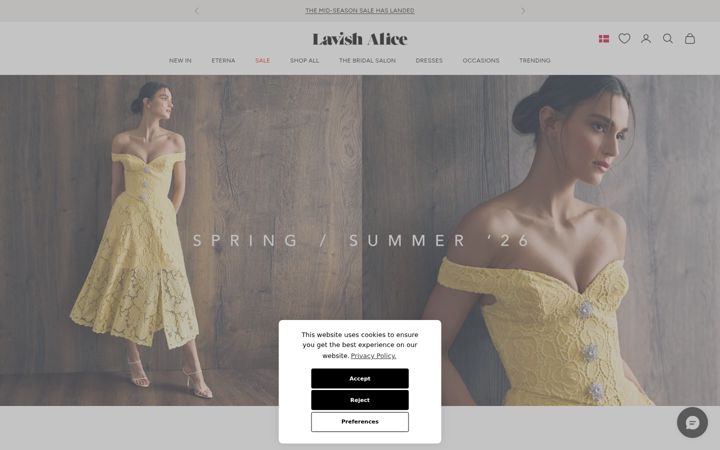 Screenshot of lavishalice.ca