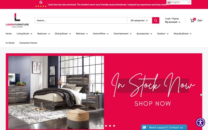 Screenshot of lavishfurnituremem.com