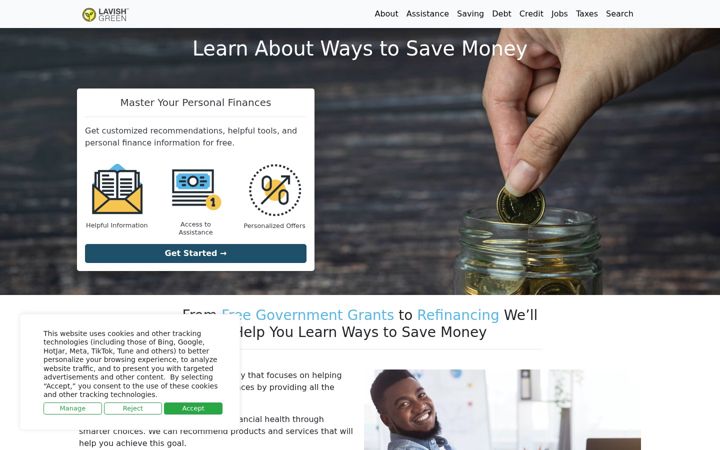 Screenshot of lavishgreen.com