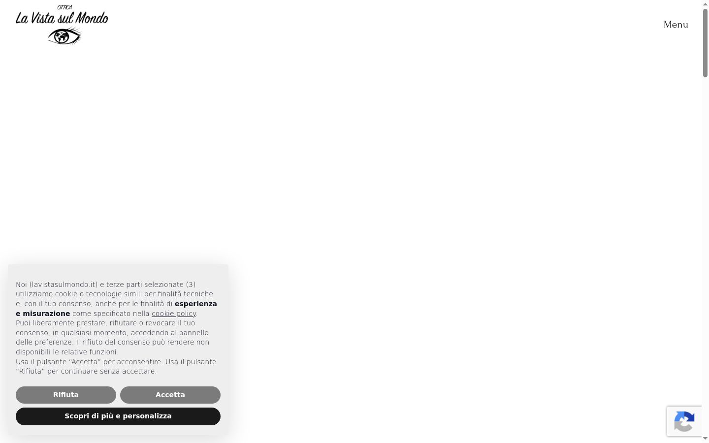 Captura de ecrã do banner de consentimento apresentado antes de qualquer interação