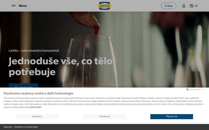 Screenshot of lavita.cz