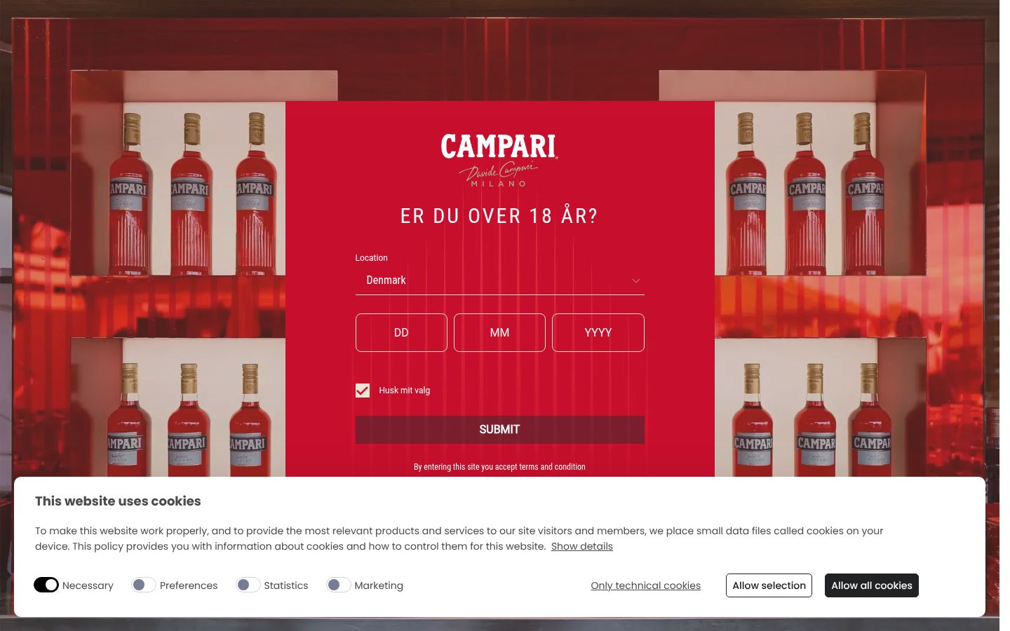 Sutikimo reklamjuostės, rodytos prieš bet kokią sąveiką, ekrano kopija