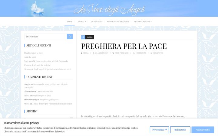 Screenshot of lavocedegliangeli.it