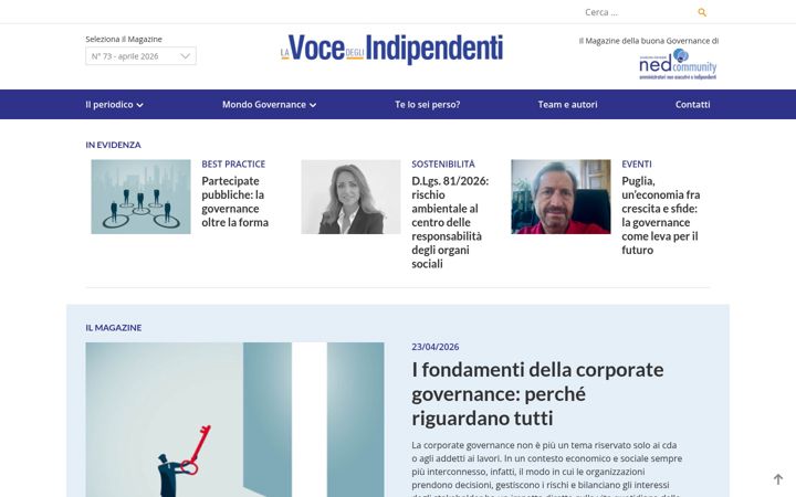 Screenshot of lavocedeglindipendenti.it