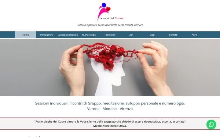 Screenshot of lavocedelcuore.org