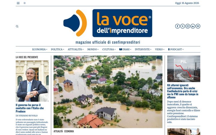 Screenshot of lavocedellimprenditore.it