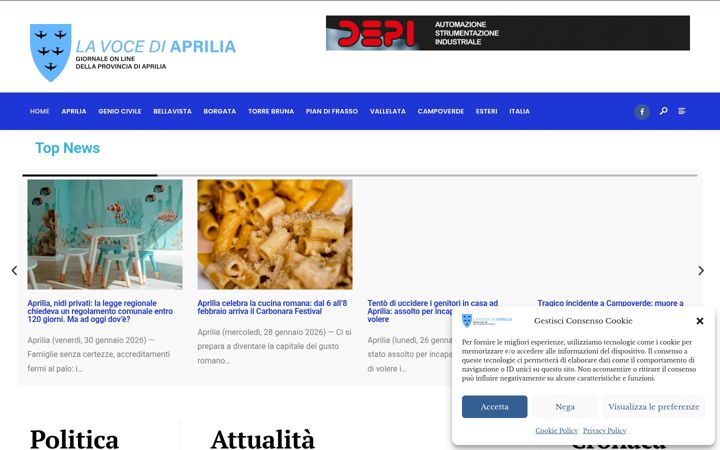 Screenshot of lavocediaprilia.it