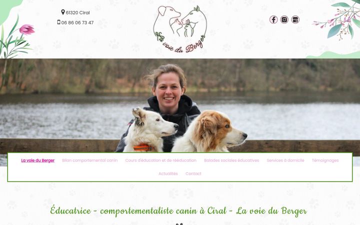 Screenshot of lavoieduberger-coachanimalier.fr