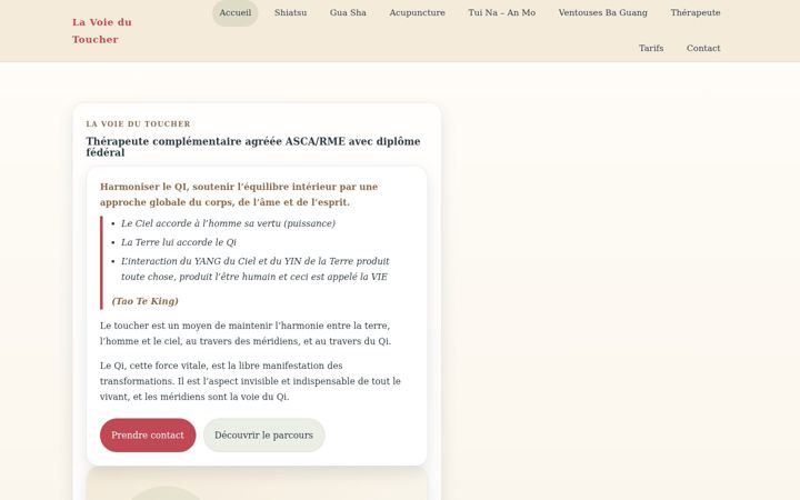 Screenshot of lavoiedutoucher.ch