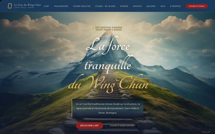 Screenshot of lavoieduwingchun.fr
